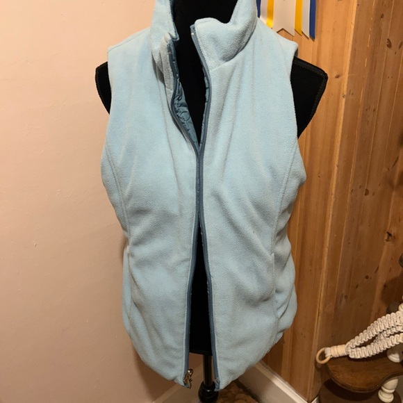 Point zero large blue reversible fleece puffer jacket zip up - Picture 3 of 3